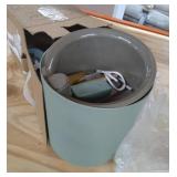 MUDEELA Planter Pot with Stand, 7.5 inches Plant Pot with Self Watering & Drainage System, Indoor Outdoor Plant Pot with Legs, Flower Planter with Water Shortage Alarm, Green