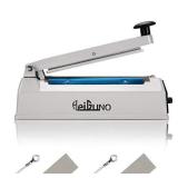 HeiGuno 8" / 200mm 110V Metal Shell Impulse Manual Hand Sealer Heat Sealing Machine Spare Teflon & Sealing Elements