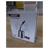 ERHIRY Wine Bottle Stopper Stainless Steel, Wine Bottle Plug with Silicone, Expanding Beverage Bottle Stopper, Reusable Wine Saver, Bottle Sealer Keeps Wine Fresh, Best Gift Accessories (2 PACK)