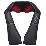 Neck Shoulder Massage with Soothing Heat, Electric Shiatsu Back Massager 3D Deep Tissue Kneading Massagers for Full Body Muscle Pain Relief Relax