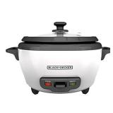 BLACK+DECKER Rice Cooker, 6-cup, White