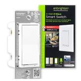 Enbrighten Z-Wave Smart Rocker Light Switch with QuickFit and SimpleWire, 3-Way Ready, Works with Alexa, Google Assistant, ZWave Hub Required, Repeater/Range Extender, White & Light Almond, 46201