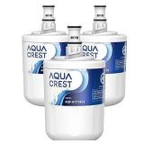 AQUA CREST 8171413 Refrigerator Water Filter, Replacement for Whirlpool 8171413, 8171414, EDR8D1, Kenmore 46-9002 (Pack of 3)