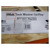 Ideal Pet Products Aluminum Sash Cat Flap Pet Door Small White 1.25" x 33" x 10.63"