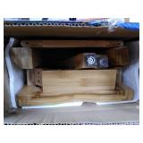 Bamboo Shower Bench Bathroom Stool, Spa Bath Shower Stool with Storage Shelf, Wood Bench for Indoor Outdoor Use