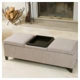 Harold Fabric Storage Ottoman by Christopher Knight Home- Retail:$219.99