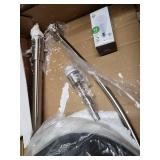 Orbita 82-inch Brushed Nickle Retractable Arch Dimmable Floor Lamp with 15W LED bulb and White Shade- Retail:$217.99