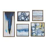 Madison Park Blue Bliss Natural Gallery Art 5-piece Set - Retail:$118.99