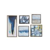 Madison Park Blue Bliss Natural Gallery Art 5-piece Set - Retail:$118.99