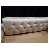Wood Bed Bench, Upholstered Ottoman, Tufted Bench for Bedroom Entryway - 43.31"L x 14.96"W x 18.90"H- Retail:$172.99