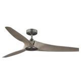 Manvel Collection 60-Inch Three-Blade DC Motor Transitional Ceiling Fan Antique Wood - 60 in x 60 in x 11.25 in- Retail:$399.00