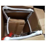 TMS Chapman 24" Scoop Seat Stool (Set of 2), Walnut and Black