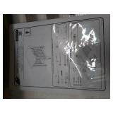 Mission Collection AH13214 22" Chair Side Table with 2 Power Outlets USB Charging Ports Bottom Shelf Slatted Panels Rectangular Shape and