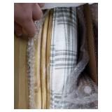 Set Of 2 Gray Plaid Dining Chairs