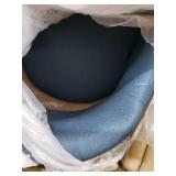 Vogue Furniture Direct Contemporary Blue Fabric Barstool with Chromed Legs