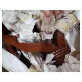 Handmade Mohena Wood Leather Fern Garland Coffee Table (Peru)- Retail:$419.99