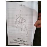 Linon Monte Carlo Stationary Bar Stool, Dark Red Vinyl- Retail:$109.99