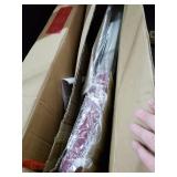 Linon Monte Carlo Stationary Bar Stool, Dark Red Vinyl- Retail:$109.99