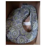 MyBreastFriend Breast Feeding Pillow, Gray And Yellow