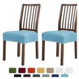 Subrtex 2 PCS Stretch Dining Chair Seat Cover Elastic Cushion Covers
