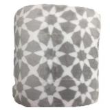 The Big One Oversized Plush Gray Geometric Throw Blanket - 5ft x 6ft Grey Geo