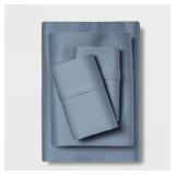 Full 400 Thread Count Solid Performance Sheet Set Light Indigo - Threshold