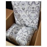 Arden Selections Outdoor Dining Chair Cushion Set Neutral Aurora Damask