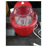 Americana - 1.5qt Electric Ice Cream Maker with Quick Freeze Bowl - Red