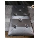 30x15 Inch Fold Out Storage Ottoman, Black