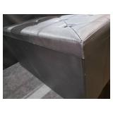 30x15 Inch Fold Out Storage Ottoman, Black