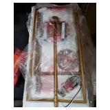 KSANA Antique Gold Chandelier, 4-Light Modern Linear Chandeliers