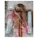 KSANA Antique Gold Chandelier, 4-Light Modern Linear Chandeliers