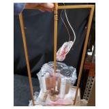 KSANA Antique Gold Chandelier, 4-Light Modern Linear Chandeliers