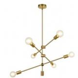 6 - Light Sputnik Modern Linear Chandelier- Retail:$99.99