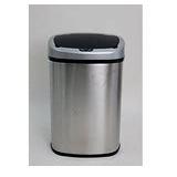 Totti 13-Gal Black Soft Closing Lid Motion Sensor Trash Can in Stainless Steel