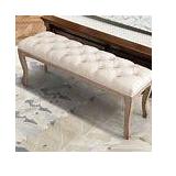 Wood Bed Bench, Upholstered Ottoman, Tufted Bench for Bedroom Entryway - 43.31"L x 14.96"W x 18.90"H- Retail:$172.99