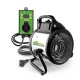 Bio Green USA Inc Palma 8 in. W x 12.5 in. D x 11 in. H Greenhouse Heater with Digital Thermostat, 120 sq. ft. Shed Accessories, Blacks- Retail $152.79
