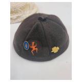 Antique Hat, Bonnet, Purse in Round Box with Lid