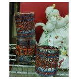 Lennox Santa teapot and glasses