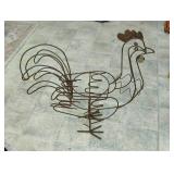 VINTAGE Metal Rooster Plant /Flower Pot
