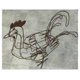 VINTAGE Metal Rooster Plant /Flower Pot