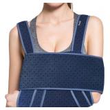 VELPEAU Arm Sling Shoulder Immobilizer - Can Be Used During Sleep - Rotator Cuff Support Brace - Adjustable Medical Sling for Broken & Fractured Bones, Dislocation, Sprains, Strains & Tears (Large)