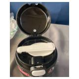 THERMOS FUNTAINER 10 Ounce Stainless Steel Vacuum Insulated Kids Food Jar with Folding Spoon, Black