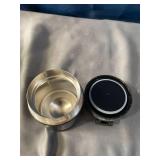 THERMOS FUNTAINER 10 Ounce Stainless Steel Vacuum Insulated Kids Food Jar with Folding Spoon, Black