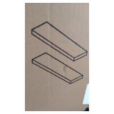 AMANDA HOMEFURNSHING WHITE FLOATING SHELVES SET OF 2( X002PCLTBB)