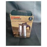 Home Basics Espresso Maker, 2 Cups