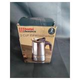 Home Basics Espresso Maker, 2 Cups
