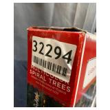 HOLIDAY TIME LIGHT UP LED MULTICOLOR SPIRAL TREES SET OF 2