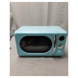 Galanz - Retro 0.7 Cu. Ft. Microwave - Bebop Blue Damage See Pictures