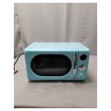 Galanz - Retro 0.7 Cu. Ft. Microwave - Bebop Blue Damage See Pictures